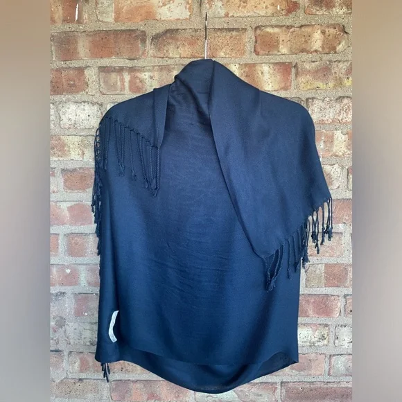 Pashmina Midnight Fringe Scarf🖤 - Picture 6 of 9